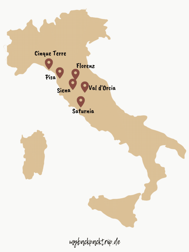 Rundreise Route Toskana und Cinque Terre: Reisetipps und Highlights