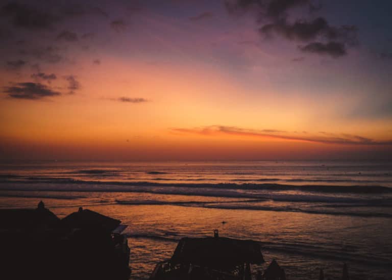 Der Sonnenuntergang am Uluwatu Beach