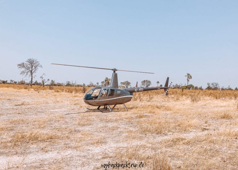 Botswana Helikopter Gomoti Plains Okavango Delta
