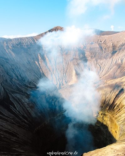 Mount Bromo, Java Blick in den Krater Mount Bromo, Java